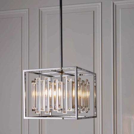 Lampa wisząca chromowana szklana 4-punktowa 81930 z serii ACADIA - Endon Lighting