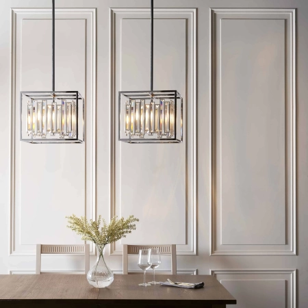 Lampa wisząca chromowana szklana 4-punktowa 81930 z serii ACADIA - Endon Lighting