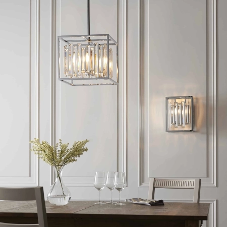 Lampa wisząca chromowana szklana 4-punktowa 81930 z serii ACADIA - Endon Lighting
