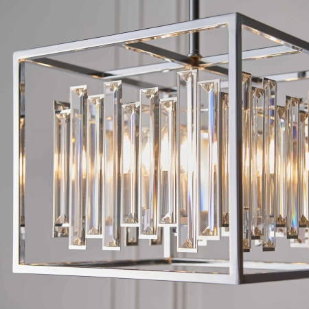 Lampa wisząca chromowana szklana 4-punktowa 81930 z serii ACADIA - Endon Lighting