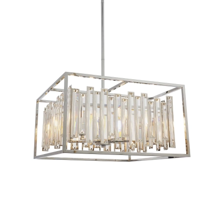 Lampa wisząca chromowana prostokątna 6-punktowa 81931 z serii ACADIA - Endon Lighting