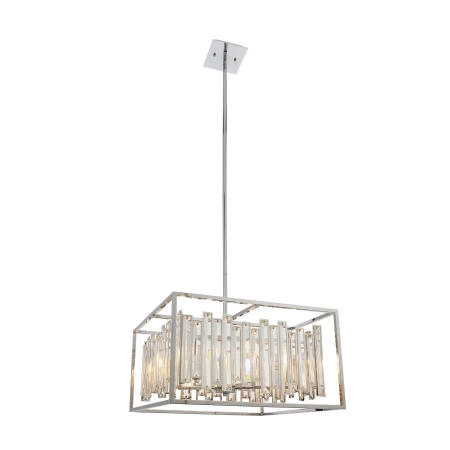 Lampa wisząca chromowana prostokątna 6-punktowa 81931 z serii ACADIA - Endon Lighting