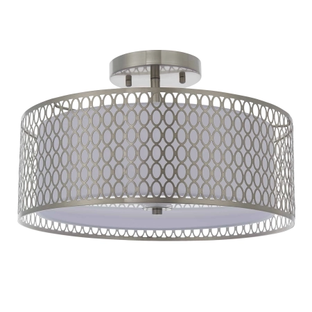 Lampa sufitowa srebrna metalowa z tkaniną 3-punktowa 81966 z serii Cordero - Endon Lighting