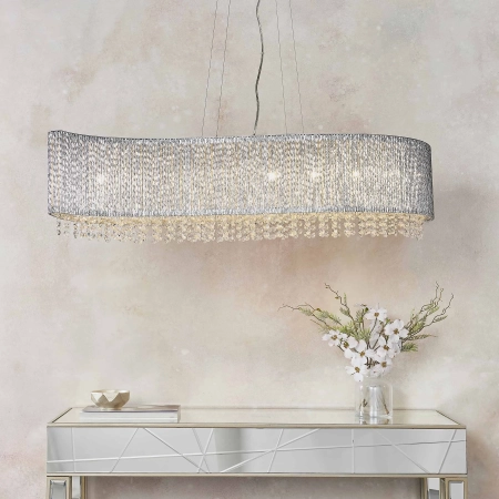 Lampa wisząca chromowana kryształowa 8-punktowa 81979 z serii GALINA - Endon Lighting
