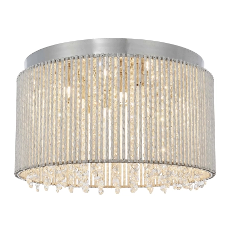 Plafon okrągły srebrny kryształowy 10-punktowy 81980 z serii Galina - Endon Lighting
