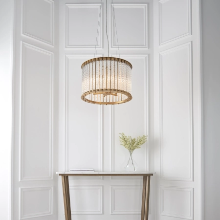 Lampa wisząca złota szklana 6-punktowa 81999 z serii Romola - Endon Lighting