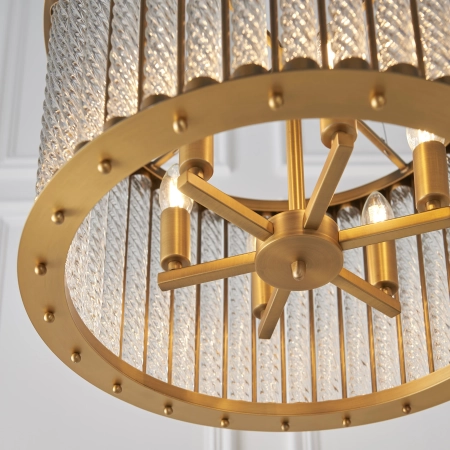 Lampa wisząca złota szklana 6-punktowa 81999 z serii Romola - Endon Lighting