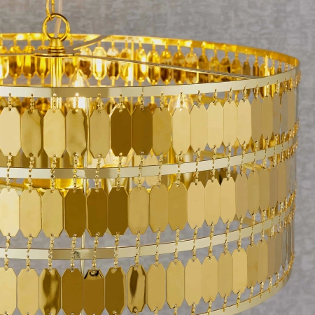 Lampa wisząca złota metalowa 5-punktowa 56cm 90299 z serii Eldora - Endon Lighting