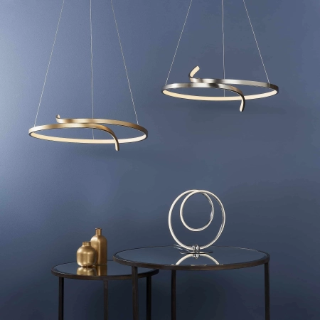 Lampa wisząca LED złota metalowa okrągła 57cm 90323 z serii Rafe - Endon Lighting