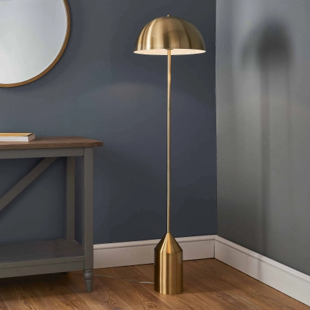 Lampa podłogowa metalowa mosiężna 152cm 90521 z serii Nova - Endon Lighting