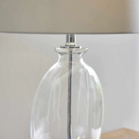 Lampa stołowa szklana z białym abażurem 90535 z serii Gideon - Endon Lighting