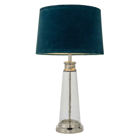 Lampa stołowa szklana z niebieskim abażurem 90545 z serii Winslet - Endon Lighting