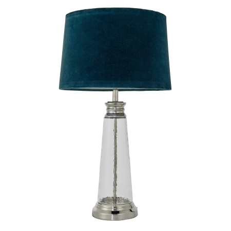 Lampa stołowa szklana z niebieskim abażurem 90545 z serii Winslet - Endon Lighting
