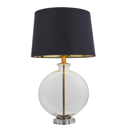 Lampa stołowa szklana z czarnym abażurem 90559 z serii Gideon - Endon Lighting