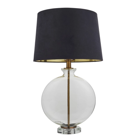 Lampa stołowa szklana z czarnym abażurem 90559 z serii Gideon - Endon Lighting