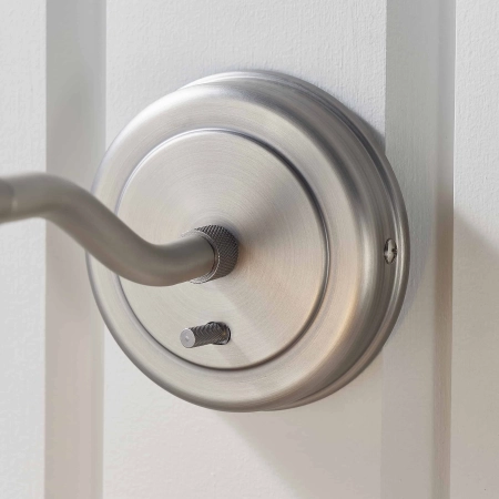 Kinkiet metalowy srebrny ze szklanym kloszem 91739 z serii Hansen - Endon Lighting