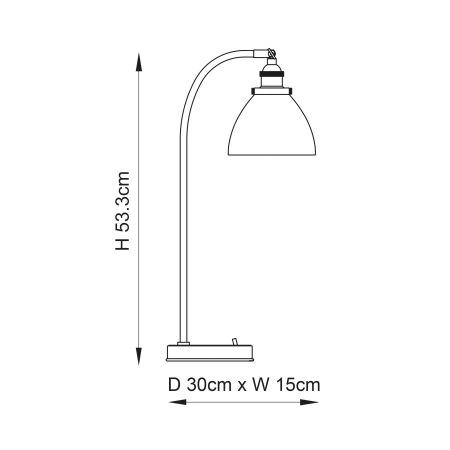 Lampa stołowa metalowa srebrna ze szklanym kloszem 91740 z serii Hansen - Endon Lighting