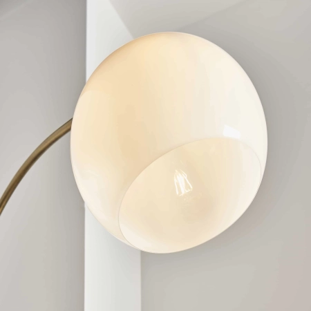 Lampa podłogowa mosiężna z marmurową podstawą 91744 z serii Otto - Endon Lighting