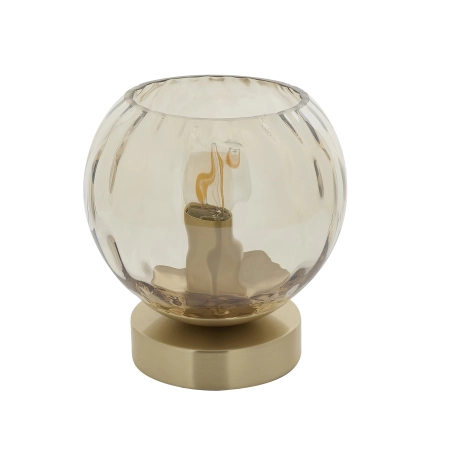 Lampa stołowa szklana złota okrągła 91973 z serii Dimple - Endon Lighting
