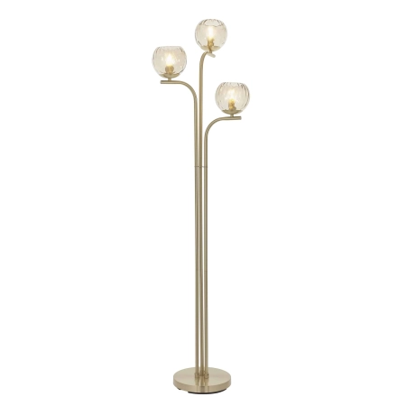 Lampa podłogowa złota metalowa 3-punktowa 91974 z serii Dimple - Endon Lighting