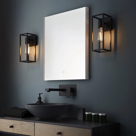 Kinkiet metalowy czarny geometryczny 27cm 91993 z serii HERBERT - Endon Lighting