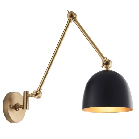 Kinkiet metalowy mosiężny z czarnym kloszem 93142 z serii Lehal - Endon Lighting