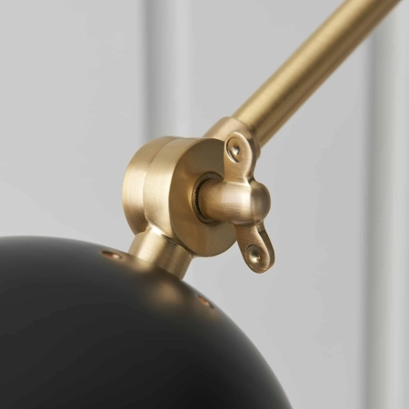 Kinkiet metalowy mosiężny z czarnym kloszem 93142 z serii Lehal - Endon Lighting