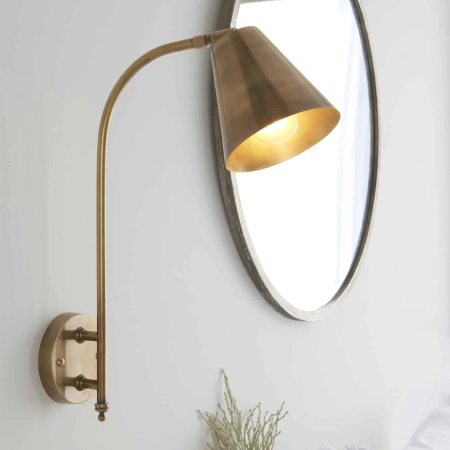 Kinkiet metalowy mosiężny 1-punktowy 93144 z serii Radha - Endon Lighting