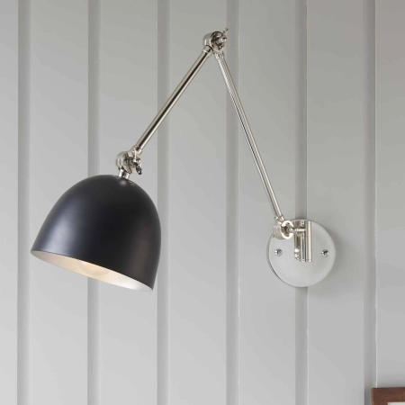 Kinkiet metalowy czarno-srebrny regulowany 93431 z serii Lehal - Endon Lighting