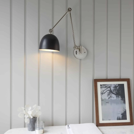 Kinkiet metalowy czarno-srebrny regulowany 93431 z serii Lehal - Endon Lighting