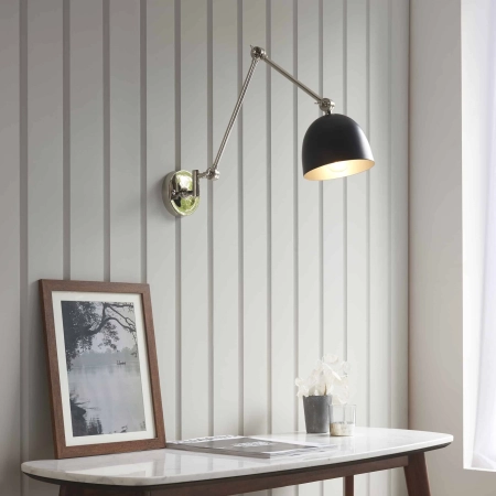 Kinkiet metalowy czarno-srebrny regulowany 93431 z serii Lehal - Endon Lighting