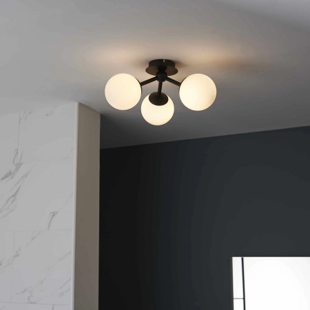 Lampa sufitowa łazienkowa czarna 3-punktowa 93489 z serii Pulsa - Endon Lighting