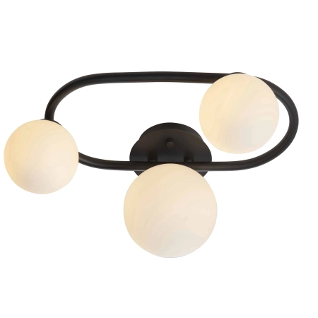 Plafon łazienkowy czarny metalowy 3-punktowy 93524 z serii Pulsa - Endon Lighting