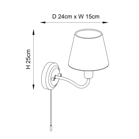 Kinkiet łazienkowy chromowany z beżowym abażurem 93851 z serii CONWAY - Endon Lighting
