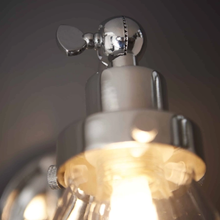 Kinkiet łazienkowy chromowany szklany IP44 93853 z serii Faraday - Endon Lighting