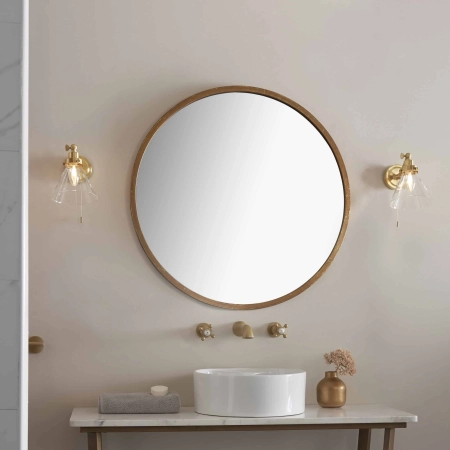 Kinkiet łazienkowy złoty szklany IP44 93854 z serii FARADAY - Endon Lighting