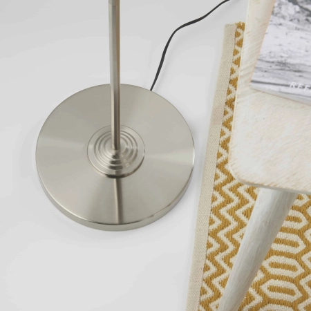Lampa podłogowa metalowa chromowana z abażurem 3-punktowa 94359 z serii Highclere - Endon Lighting