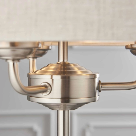 Lampa stołowa metalowa beżowa 3-punktowa 94369 z serii Highclere - Endon Lighting