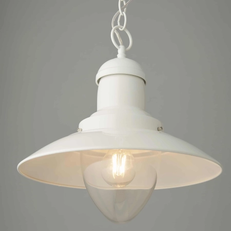 Lampa wisząca metalowa biała 33cm 94371 z serii Polperro - Endon Lighting