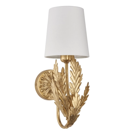 Kinkiet złoty metalowy z tkaninowym abażurem 95040 z serii Delphine - Endon Lighting