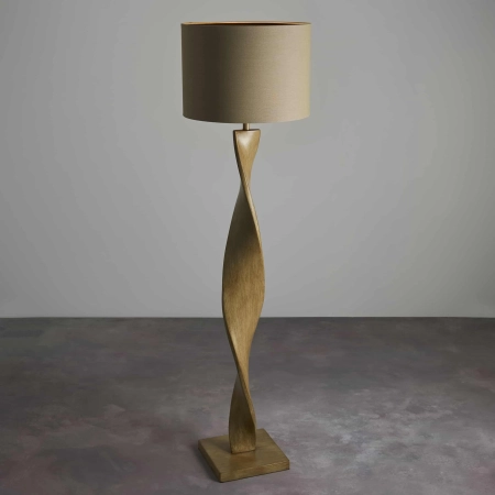 Lampa podłogowa z żywicy z beżowym abażurem 95454 z serii ABIA - Endon Lighting