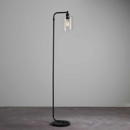 Lampa podłogowa czarna metalowa ze szklanym kloszem 95456 z serii Toledo - Endon Lighting
