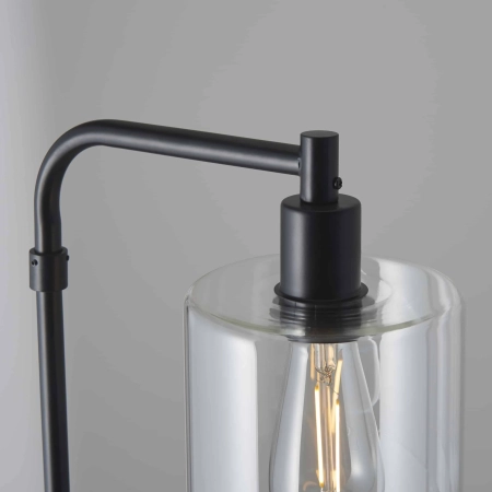 Lampa podłogowa czarna metalowa ze szklanym kloszem 95456 z serii Toledo - Endon Lighting