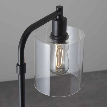 Lampa podłogowa czarna metalowa ze szklanym kloszem 95456 z serii Toledo - Endon Lighting