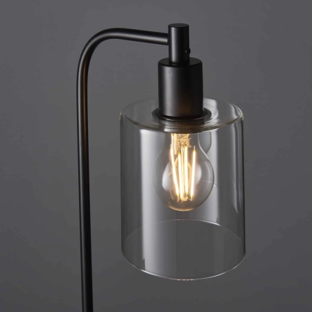 Lampa stołowa czarna metalowa ze szklanym kloszem 95457 z serii Toledo - Endon Lighting