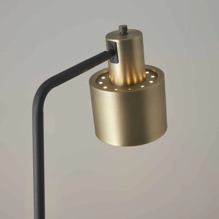 Lampa podłogowa metalowa mosiężno-czarna 148cm 95465 z serii Mayfield - Endon Lighting