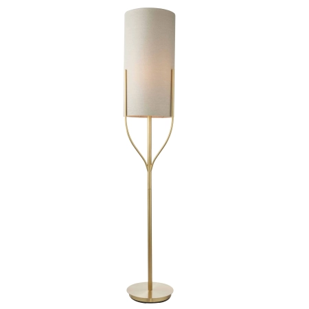 Lampa podłogowa mosiężna z beżowym abażurem 165cm 95466 z serii FRASER - Endon Lighting