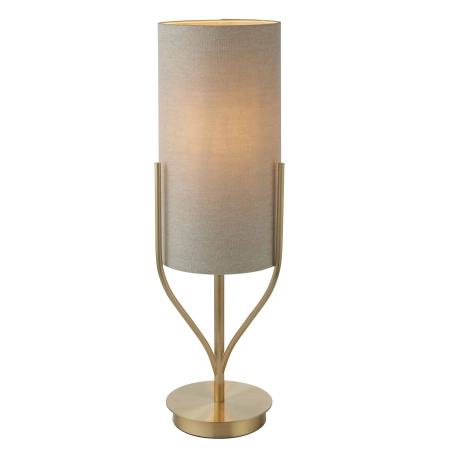 Lampa stołowa mosiężna z beżowym abażurem 95467 z serii Fraser - Endon Lighting