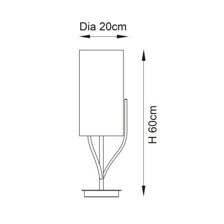 Lampa stołowa mosiężna z beżowym abażurem 95467 z serii Fraser - Endon Lighting