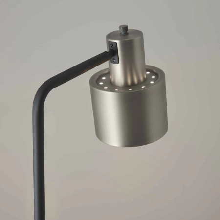 Lampa podłogowa metalowa srebrno-czarna 148cm 95471 z serii Mayfield - Endon Lighting